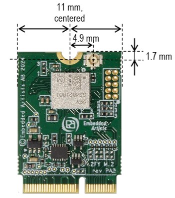 Mechanical Drawing - Embedded Artists EAR00511 Multiprotocol Module